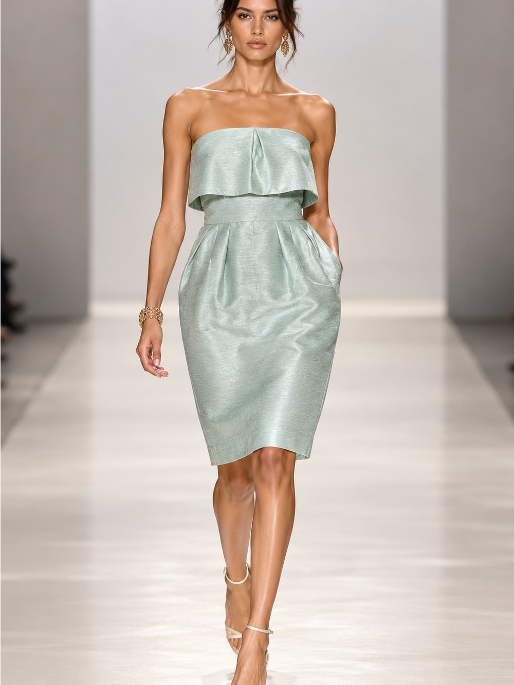 Luca Luca SS08 Archive Catherine Strapless Seafoam Dress NWT IT 42